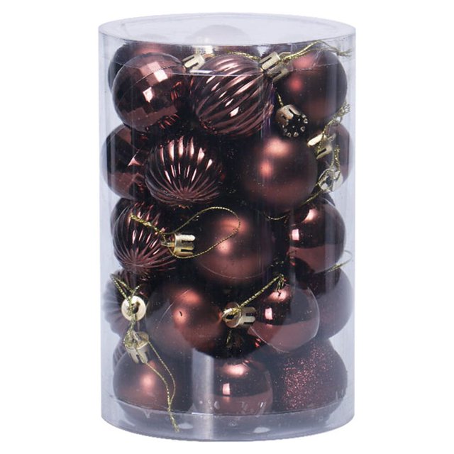 FloreceBien 34 Juego de bolas navideñas Bola decorativa navideña de 4 cm