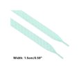 thumbnail image 3 of INSPIRE CHIC 1 Pair Flat Checkered Shoe Laces, Colorful Metal Wire Braided Shoelaces for Sneakers Boots Light Mint Blue 90cm/35.4", 3 of 4