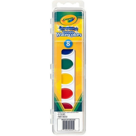 Crayola Washable Watercolors 8 Ea (Pack of 6)