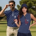 thumbnail image 2 of Aplkyhs Patriotic Matching Golf Shirts for Couple His and Hers Golf Shirts 4-Way Stretch American Flag Matching Mens Hawaiian Shirt Suitable for Tennis Enthusiasts Lightweight Quick Dry, 2 of 6