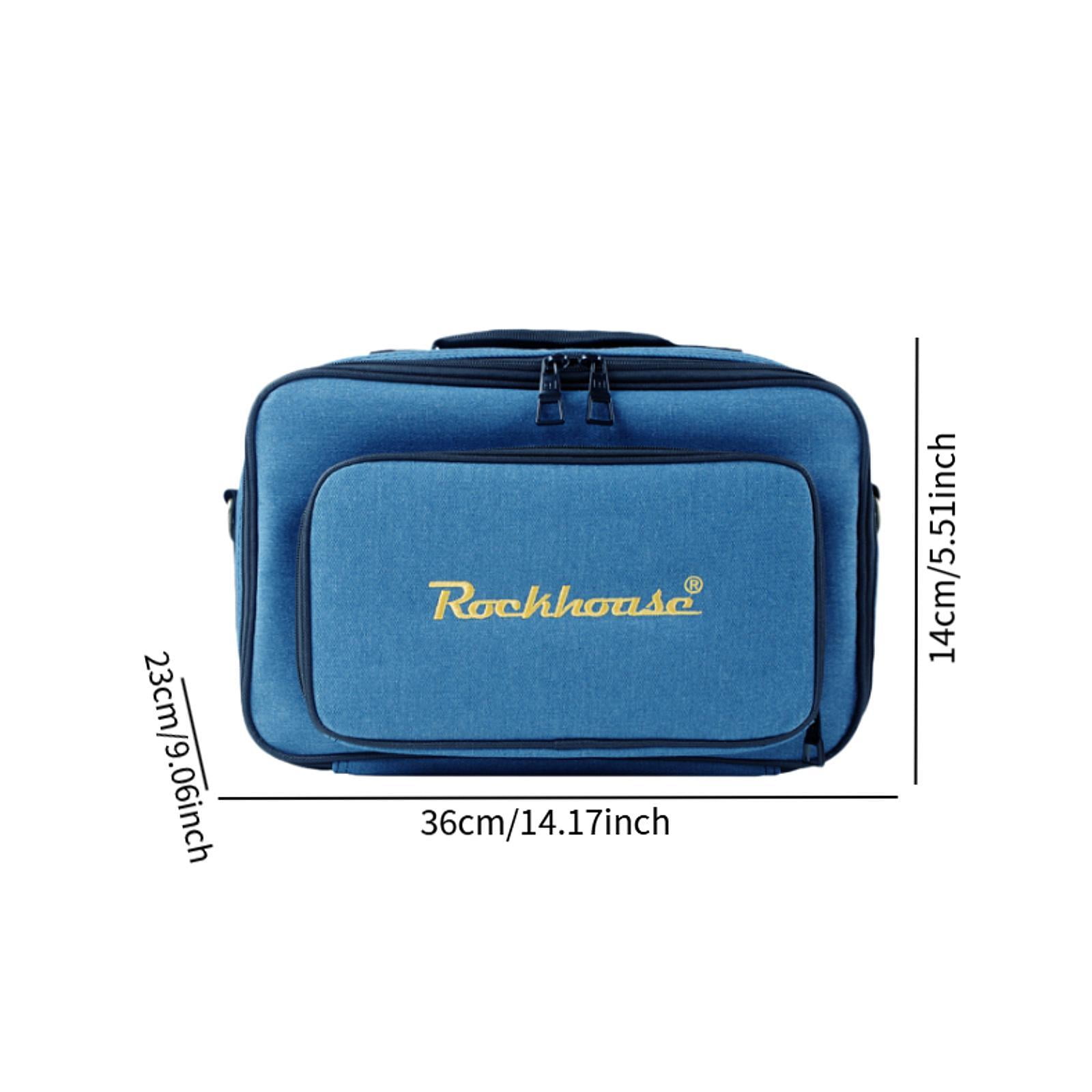 EHJRE Electric Guitar Pedals Storage Bag Scratch Resistant Organizer Multieffects Case S