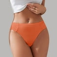 thumbnail image 2 of GEWSEY Women's Sexy Underwear Ice Silk Hipster Bow Bikini Panties Mid Rise Full Breathable Briefs (Orange, XL), 2 of 4