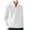 White, variant on Mens Sweater - Casual Bottoming Solid Color Warm Wool Knit Half Zip Long Sleeve Sweater Jacket, Daily Layering Wear, Breathable Fabric, Cozy Outerwear, Men's Clothing