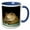 Blue/White, variant on 3drose, Common European Toad Bufo Bufo Photographed on Pool Edge, 11oz Mug
