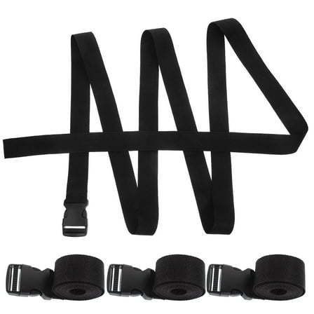 PENIKOKO 4Pcs Sleeping Bag Straps in Black Polypropylene Material for Luggage
