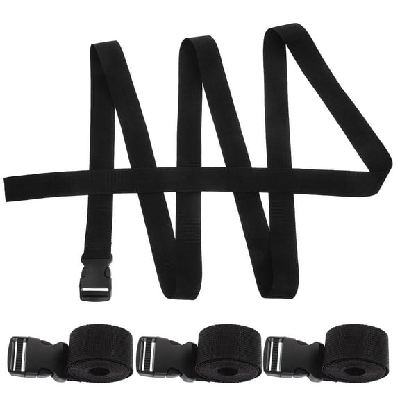 PENIKOKO 4Pcs Sleeping Bag Straps in Black Polypropylene Material for Luggage