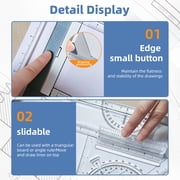 A3 Drafting Board Portable Drawing Table with Parallel Bar, Tabletop Drafting Table, Multifunctional Drawing Board with Angle Adjustable Measuring System, Inch