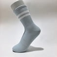 thumbnail image 2 of Lopecy-Sta Socks for Women Non-Slip Crew Striped Mid-Calf Socks with Grips Soft Breathable Cotton Socks for Yoga and Daily Wear Anti-Skid Socks, 2 of 5