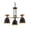 Black/Brass Gold, variant on JONATHAN Y Edison 20" 3-Light Metal LED Pendant, Black/Brass Gold