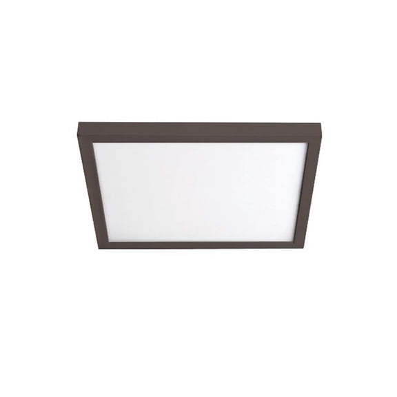 WAC Lighting Square 11" 1-Light 3000K Energy Star Aluminum Flush Mount in Bronze