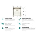 thumbnail image 2 of 18 inch undermount single bowl Stainless Steel Kitchen Sink - 16 Gauge, 2 of 2