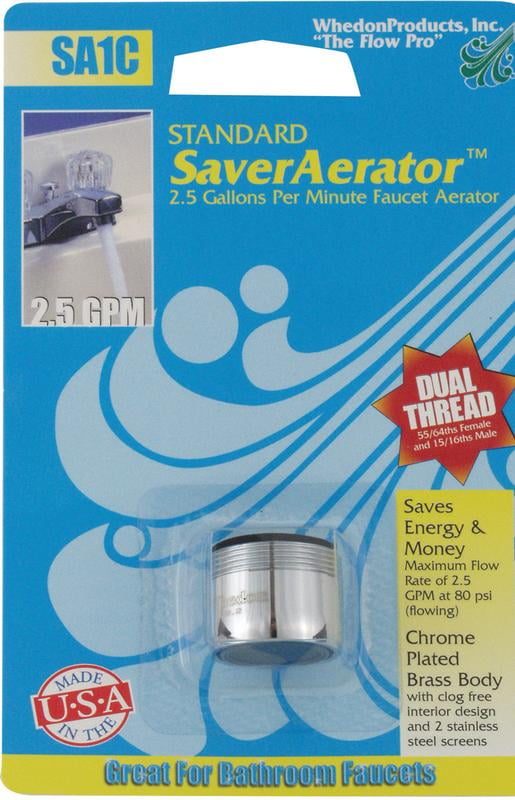 Faucet Aerator, Dual-Thread, Chrome-plated Brass