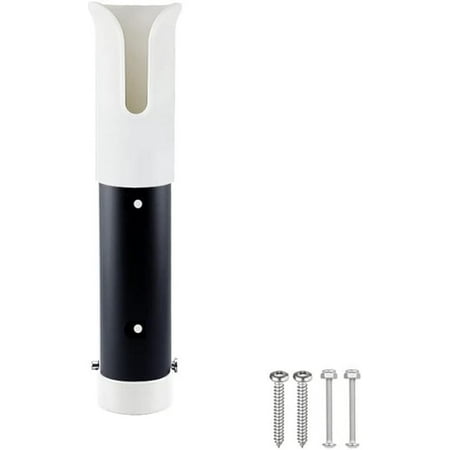 Metal Fishing Rod Bracket Sovob Aluminum Alloy Plus Plastic Marine Single Hole Fishing Rod Holder Wall-Mounted Fishing Pole Storage Bracket Fit For Boat Truck Kayak Canoe Crate