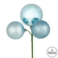 thumbnail image 2 of Vickerman 18" Baby Blue Ball Ornament Christmas Pick, 4 per set, 2 of 2