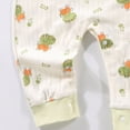 thumbnail image 5 of CAUYDY Baby Bodysuit Long Sleeve Romper Newborn Fall Winter Pajamas Preemie Infant Boys Girls Sleepers Loungewear Sizes 3-6 Months,Light Green, 5 of 7