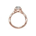 thumbnail image 2 of 1.00 Ct Brilliant Oval Shape Genuine Diamond Sparkle Halo Ring for Engagement and Wedding in Solid 18K Rose Gold Size 6.5, 2 of 9