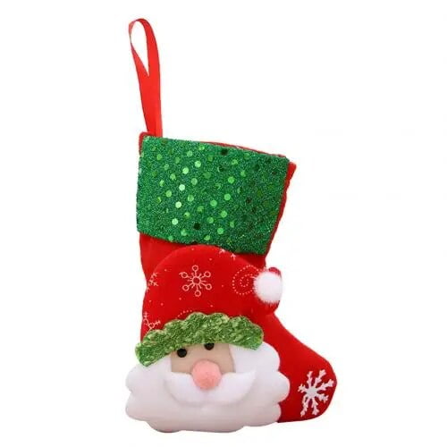 Christmas Santa Elk Snowman Bear Stocking Sock Gift Bag Hanging Party Tree Decor