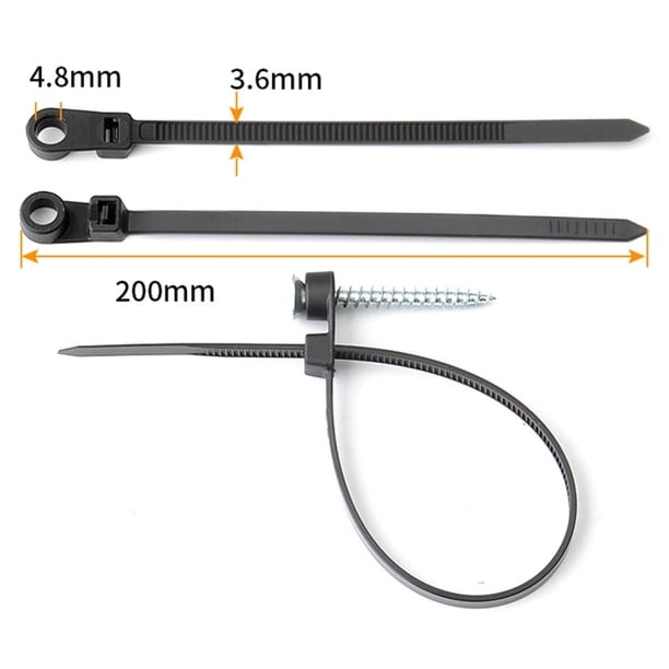 Coolty 150pcs Collier de Serrage, 23mmx16mm Base de Serre Câbles avec 150pcs Attaches de Câble