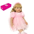 thumbnail image 1 of Decdeal Muñeca Reborn, muñecas realistas, vinilo de silicona y cuerpo de algodón Decdeal Vestido rosa vaporoso, 1 of 7