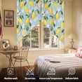 thumbnail image 5 of Yellow Lemon White Flowers Swag Valances for Windows 2 Pack Retro Blue Backdrop Swag Kitchen Curtains 45 Inches Long Rod Pocket Short Window Treatment for Kitchen Bathroom 36"x45", 5 of 8