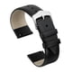 thumbnail image 1 of Correas de reloj de cuero genuino negro de 20 mm Uxcell con hebilla plateada para hombres y mujeres, 1 of 6