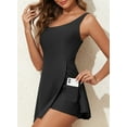 thumbnail image 5 of SHEWIN One Piece Swimdress Swimsuit for Women Tummy Control Split Swim Dress Skirt Bathing Suit with Pockets, 5 of 11