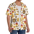 thumbnail image 2 of Sikiie Bees And Honey Men's Wrinkle Free Untucked Cuban Shirt Business Casual Button Down Shirts Short Sleeve Shirt3X-Large, 2 of 5