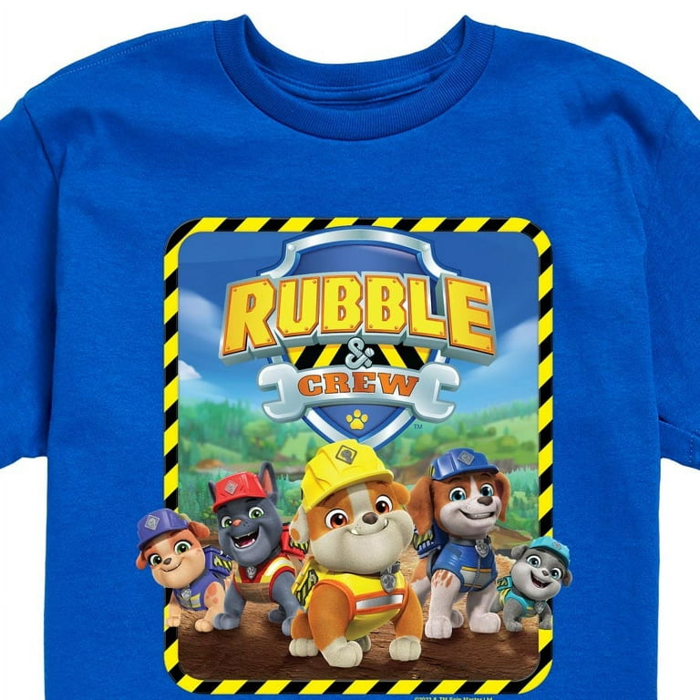 Paw Patrol - Rubble - Youth & Sleeve & Short Graphic Crew Toddler T-Shirt