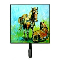 Carolines Treasures MW1126SH4 Horse Grazin Leash or Key Holder 7Hx4.25W multicolor