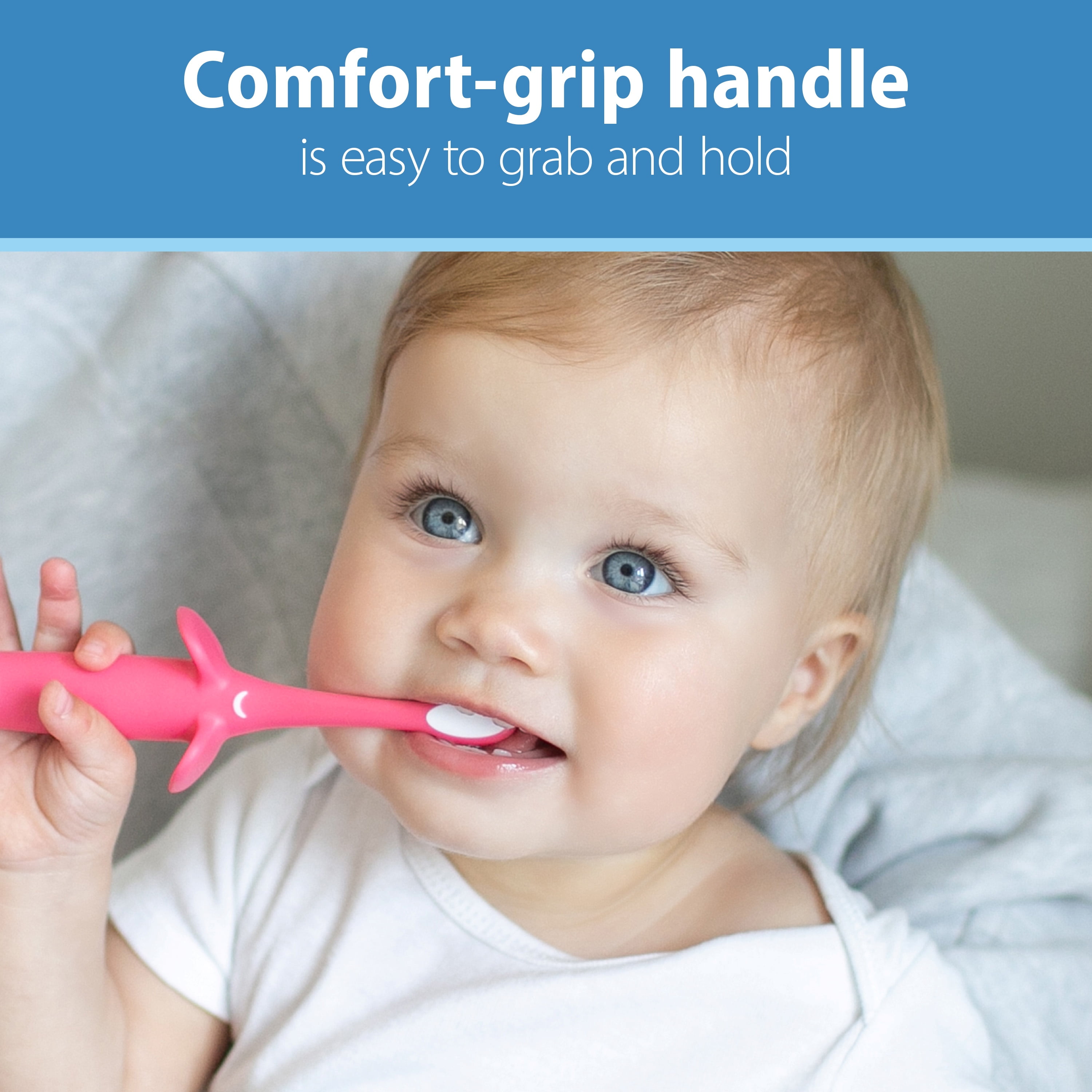 Dr. Brown's Infant-to-Toddler Toothbrush, Pink Elephant, 0-3 years