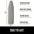 thumbnail image 3 of GORILLA GRIP Scorch Resistant Ironing Board Cover, Silicone Coating, Hook and Loop Fastener Strap, Silver (Cover Only), 3 of 10