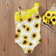 thumbnail image 3 of SDJMa Traje de baño de bikini con estampado de flores para niñas pequeñas, traje de baño para playa, 3 of 8