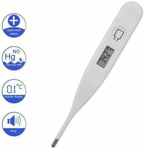 LCD DIGITAL AUDIBLE THERMOMETER Temperature Fever Adults Kids Baby Oral Underarm 