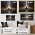 thumbnail image 4 of Designart "Grey Yellow Meditation solitudeWithin Pointillism" Spiritual Floater Framed Canvas Print, 4 of 7
