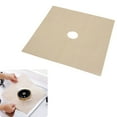 thumbnail image 4 of MasteelfCA 4pcs Universal Heavy Duty Oven Liners Gas Hob Protector Sheets (Beige), 4 of 7