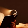 thumbnail image 2 of Mini Portable Book Light, Rechargeable Clip On Book Light with USB, Wireless Reading Light with Flexible Gooseneck, Dual-Use Standing & Clamping, White, 2 of 5