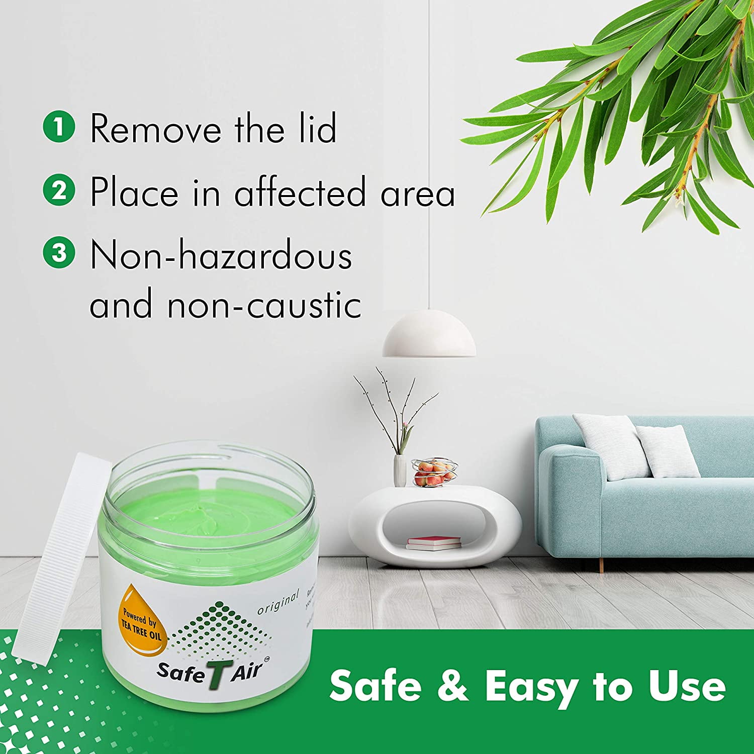 Safe T Air Natural Air Purifier Eliminator, Room Deodorizer, Odor