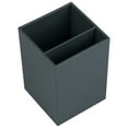 thumbnail image 2 of JAM Plastic Pen Holder, Grey, Desktop Pencil Cup Sold Individually, 2 of 4