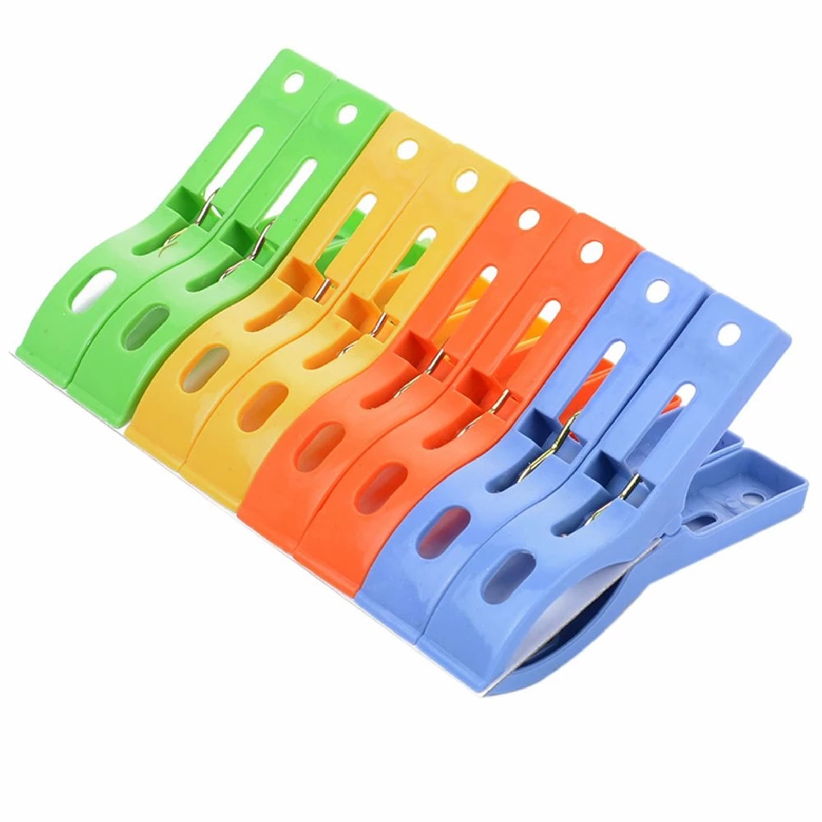 40 Pcs Plastic Clothespins Laundry Clothes Pins Plastic Cramp Clips 4 Colors USA 