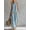 Sky Blue, variant on Women's Cotton Linen Two-Piece Outfit Round Neck Sleeveless Loose Top & High Waisted Wide Leg Pants Vintage Color Block Casual Breathable Summer Set for Daily Vacation and Home Wear