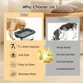 thumbnail image 6 of 1.85gal Heavy-Duty Stainless Steel Dog Water Bowl with XXL Non-Slip Spill-Proof Mat - Slow Feeder for Puppies & Large Dogs, Mess-Free Drinking, Indoor/Outdoor Pet Water Dispenser (No Spills, Durable), 6 of 8