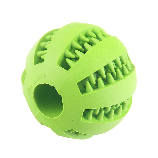 Pelota interactiva elástica para perros pequeños, juguete masticable para cachorros, Limpieza de dientes, Bola de comida de goma, accesorios para mascotas