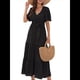 thumbnail image 2 of Vestido Bohemio de Lunares para Mujer, de Verano, con Cuello en V, Corta, y Fluido, para Invitada A una Boda en la Iglesia Negro L, 2 of 8