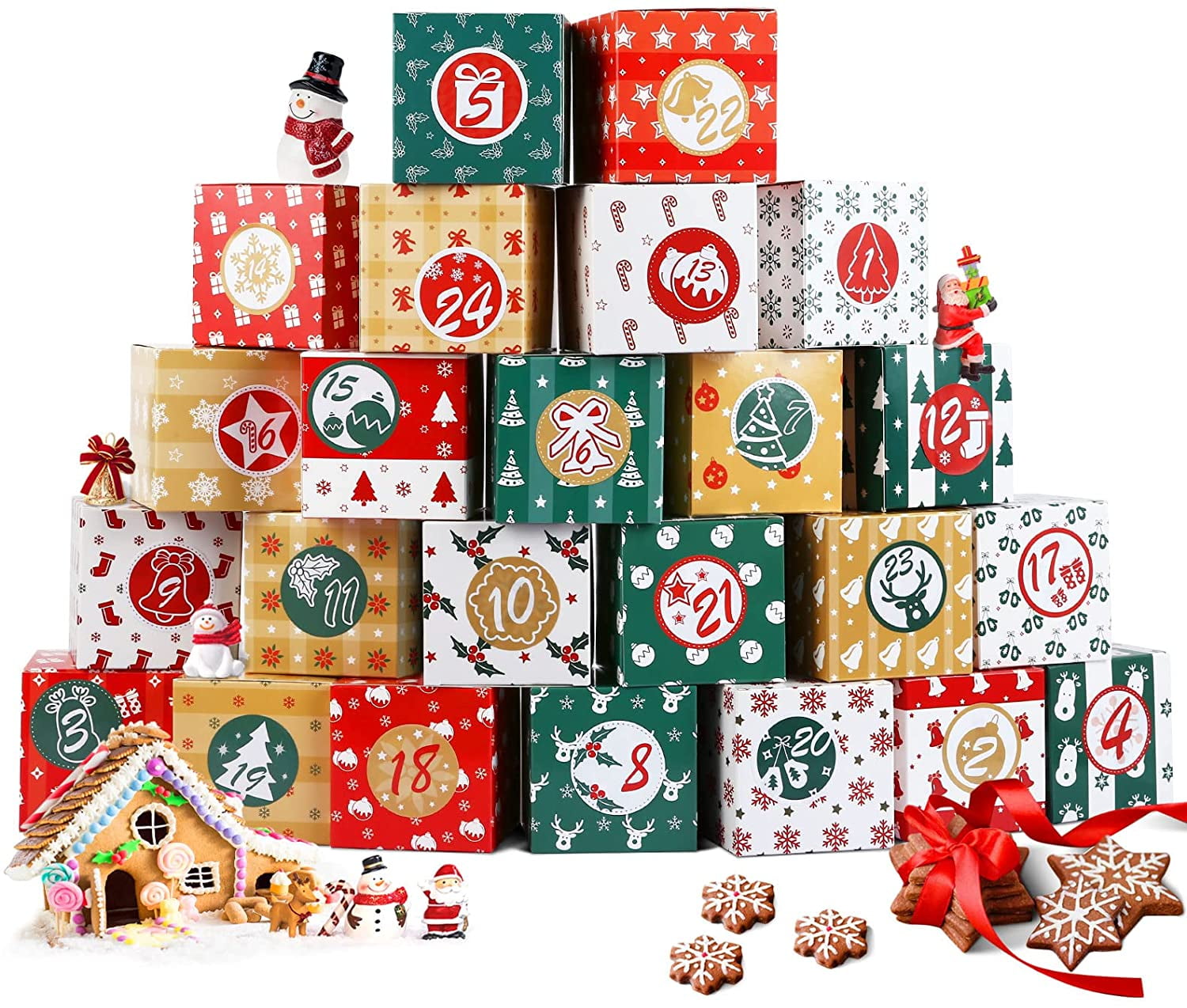 Naler 24Pcs Advent Calendar Boxes, DIY Empty Countdown to Christmas Boxes for Kids Adult Favor Gift - Walmart.com Naler 24Pcs Advent Calendar Boxes, DIY Empty Countdown to Christmas Boxes for Kids Adult Favor Gift - Walmart.com