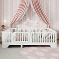 thumbnail image 4 of Mirightone Full Floor Bed with Door & Rail, Low-Profile Montessori Floor Bed Frame, Full Size Floor Bed with Removable Doors, Wood Bed with Rails, No Box Spring Needed (White), 4 of 5