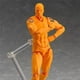 thumbnail image 2 of Monstrate PVC mano de obra artística articulaciones móviles dibujo maniquí modelos decoración elegante pinturas macho naranja, 2 of 6