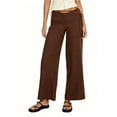 thumbnail image 4 of Htigea Lightweight Straight Leg Pants for Women Drawstring Tie Low Waist Casual Beach Daily Pant Summer Wear Brown M, 4 of 6