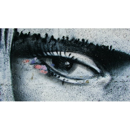 LAMINATED POSTER Eye Paint Spray Face Look Woman Gaze Graffiti Poster Print 24 x