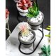 thumbnail image 1 of s de cerámica para pntas moderno contenedor de interiore soporte metálico, con orificios de drenaje de riego Soledad Jardineras de cerámica en miniatura, 1 of 10