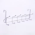 thumbnail image 3 of LOLIPPYY Over Door Hanger Rack 1Pack Stainless Steel Hook Rustproof Double Hanging Pans Cups Bags Towels Silver, 3 of 8